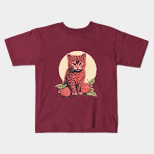 Raspberry Kitten Kids T-Shirt